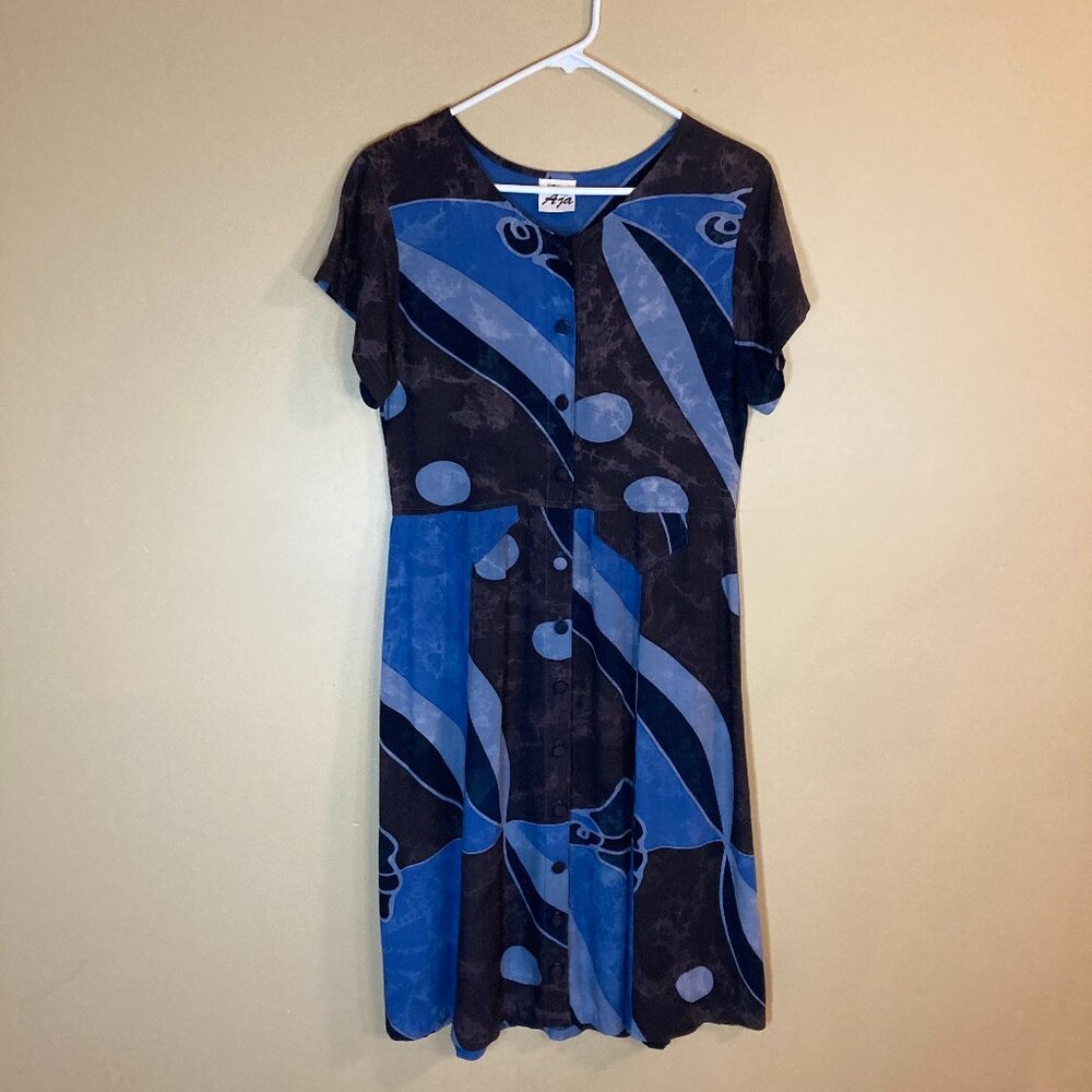 4 for $30,  #113 NWOT, Aja Dress, Blue and Black, Size Small